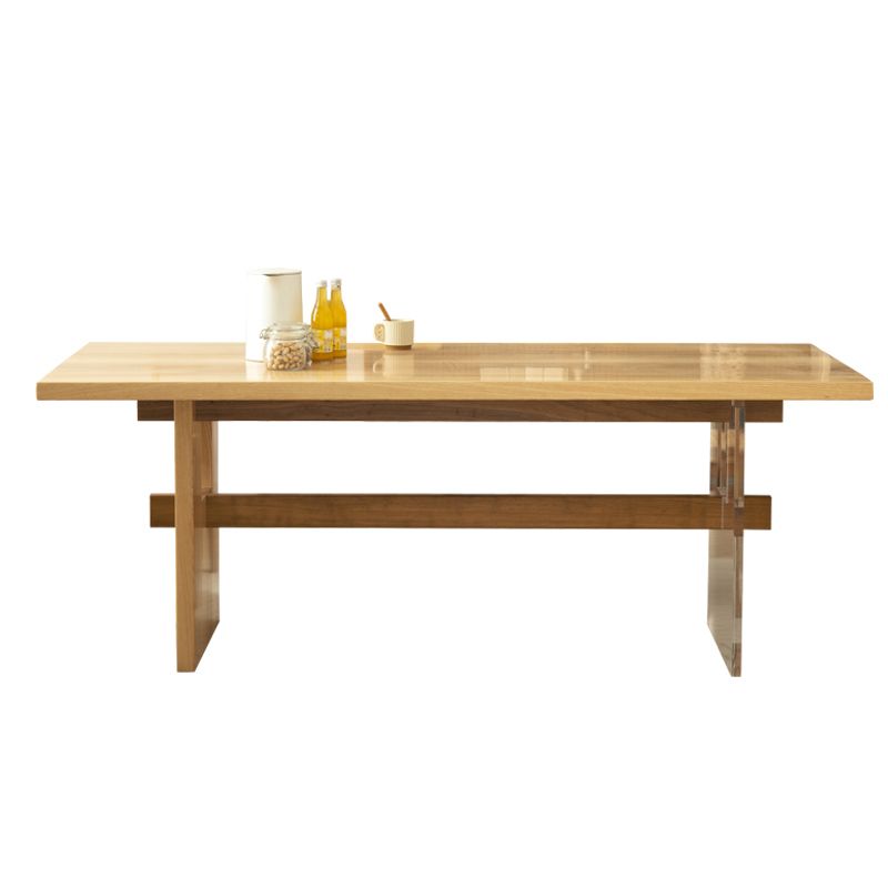 Ensemble de restauration rectangulaire moderne 1/2/4/7 Pieces Table à manger en bois massif avec chaises