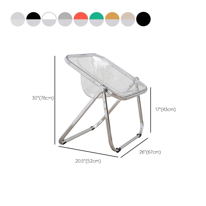 Modern Style Dining Chair Plastic Folding Side Chair for Dining Room Clearhalo 'Dining Chairs' 'Dining Tables & Seating' 'dining_chair' 'furn' 'furn_dining_chair' 'Furniture' 'Kitchen & Dining Furniture' 1200x1200_f6fbe0a4-42b1-41cd-909a-012dc4297894