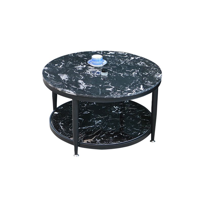 4 Legs 1 Single Coffee Table Modern Marble Round Cocktail Table Clearhalo 'Coffee & Accent Tables' 'Coffee Tables' 'coffee_tables' 'furn' 'furn_coffee_tables' 'Furniture' 'furniture_coffee_tables' 'Living Room Furniture' 1200x1200_f6fcd764-bb96-4baa-bccb-f536b0f8a977