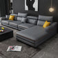 35.43"H Modern Cushion Back Sectional Faux Leather Square Arm Sofa and Chaise Clearhalo 'furn' 'furn_sectionals' 'Furniture' 'furniture_sectionals' 'Living Room Furniture' 'Sectionals' 1200x1200_f6fd4d2f-2c70-4988-aa6b-4a37849d9369