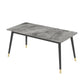 Rectangular Sintered Stone Dining Table Luxury White Furniture with Steel 4 Legs for Home Clearhalo 'Dining Tables & Seating' 'Dining Tables' 'dining_table' 'furn' 'furn_dining_table' 'Furniture' 'Kitchen & Dining Furniture' 1200x1200_f6fd7def-67bf-4adc-8c86-638e7fbfab22