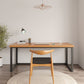 Modern Rectangular Writing Desk Solid Wood Office Desk with Metal Base Clearhalo 'furn' 'furn_office_desk' 'Furniture' 'Office Desks' 'Office Furniture' 'office_desk' 1200x1200_f6fdc954-e7bc-41b3-b70a-c6bbd174f93c