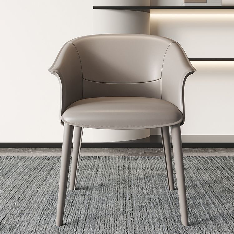 Contemporary Metal Dining Room Chair Leather Dining Chairs for Home Use Clearhalo 'Dining Chairs' 'Dining Tables & Seating' 'dining_chair' 'furn' 'furn_dining_chair' 'Furniture' 'Kitchen & Dining Furniture' 1200x1200_f6fe6543-e337-44fe-965c-4bb2d2637076