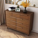 Mid-Century Modern Accent Chest with Rubberwood Legs Rectangle Chest