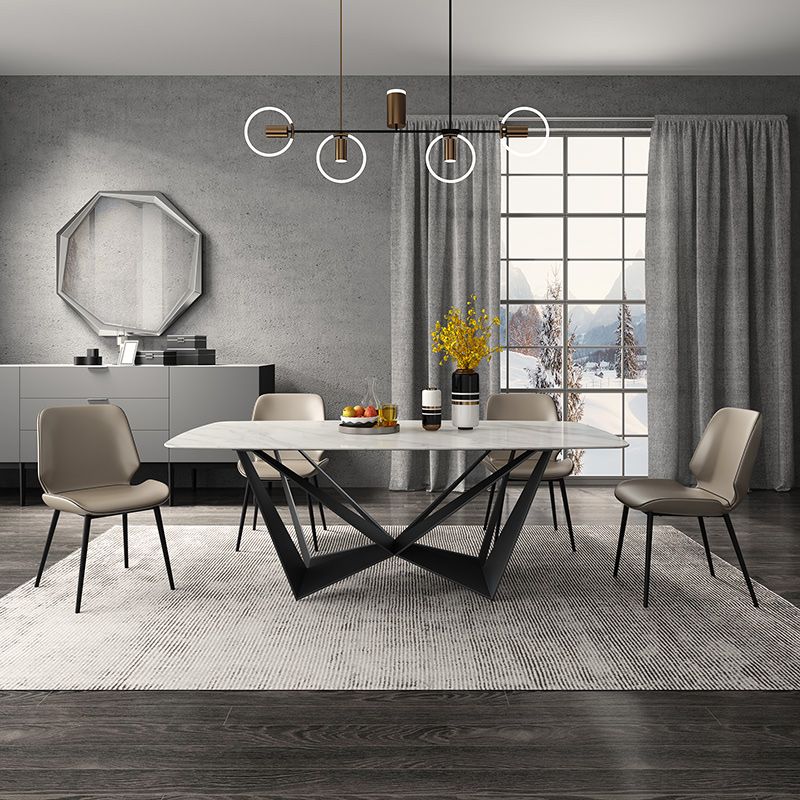 Contemporary 1/4/5 Pieces Dining Room Set Sintered Stone Dining Table Set Clearhalo 'Dining Room Sets' 'Dining Tables & Seating' 'dining_room_set' 'furn' 'furn_dining_room_set' 'Furniture' 'furniture_dining_room_set' 'Kitchen & Dining Furniture' 'kitchen&dining_furn' 'kitchen' 1200x1200_f701f55d-24d9-457b-9a03-85586b75bda0