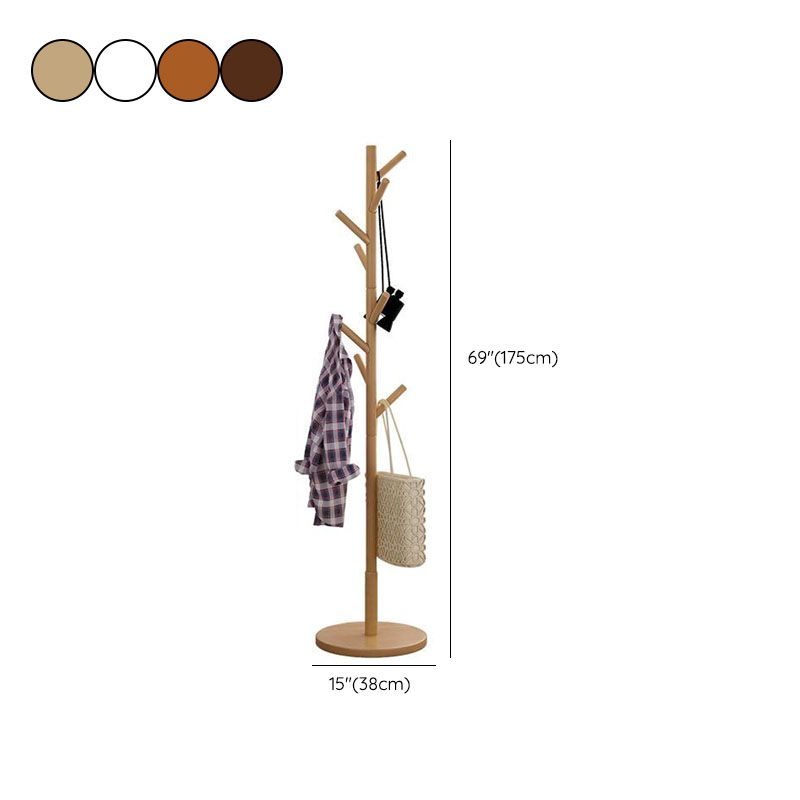 Stand Hall Free Standing Wooden Midcent secolo moderno