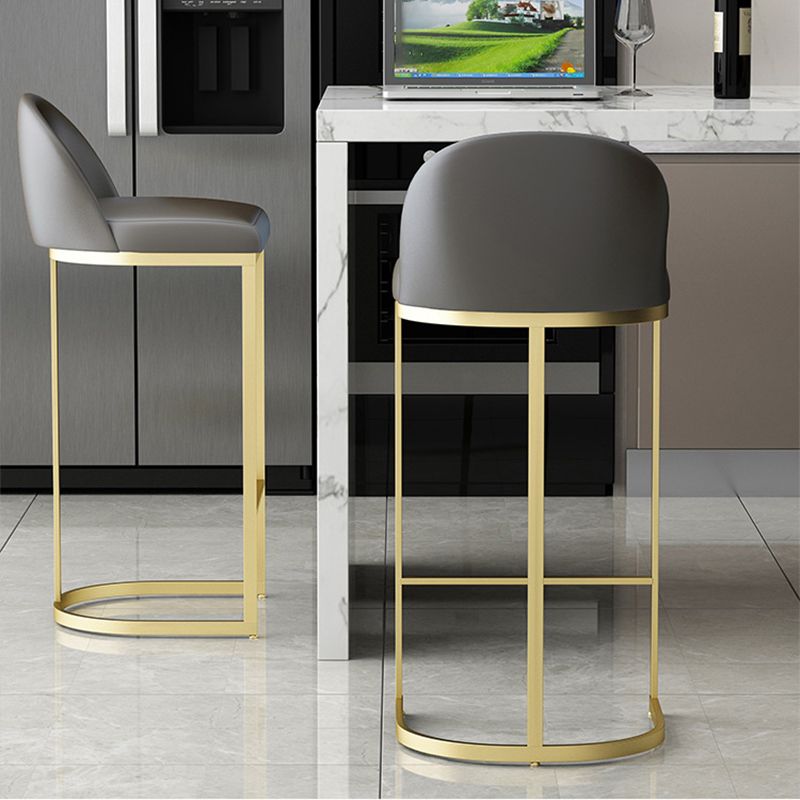 Luxury Leather Counter Stools for Kitchen Low Back Round Stools with Iron Legs Clearhalo 'Bar Furniture' 'Bar Stools' 'bar_stools' 'furn' 'furn_bar_stools' 'furniture_bar_stools' 'Kitchen & Dining Furniture' 'kitchen&dining_furn' 'kitchen' 'kitchen_furn' Furniture' 1200x1200_f703e26f-e0a4-49fe-850a-103957395f01