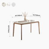 Rectangle Mid-Century Modern Dining Table Sintered Stone Table with 4 Solid Wood Legs Clearhalo ' dining_table' 'Dining Tables & Seating' 'Dining Tables' 'furn' 'furn_dining_table' 'Furniture' 'furniture_dining_table' 'Kitchen & Dining Furniture' 'kitchen&dining_furn' 'kitchen' 'kitchen_dining_table' 1200x1200_f705aeca-705c-48db-bb51-7aac22028253