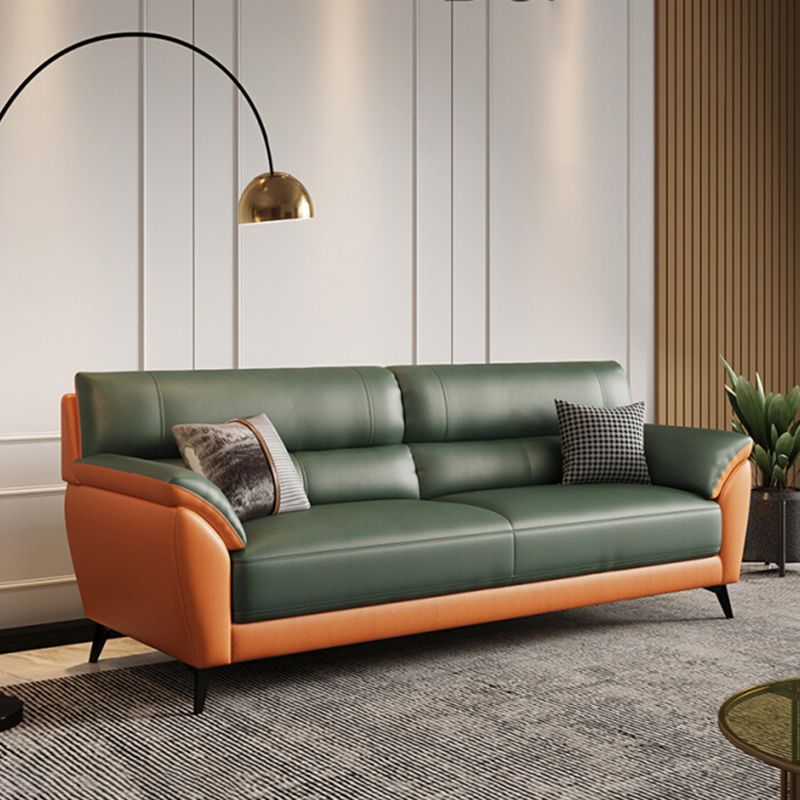 Sofá resistente a la mancha de brazo de almohada de almohada de almohada de costura verde.