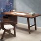 Bureau d'écriture en bois massif bureau de bureau piédestal avec 2 tiroirs pour salle d'étude