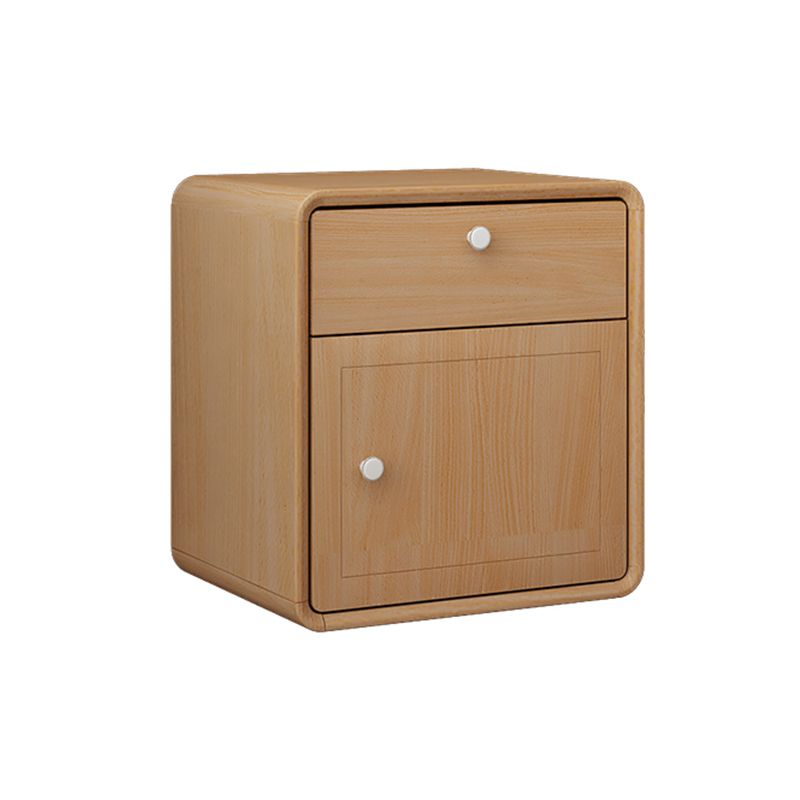 Modern massief houten bed nachtkastje