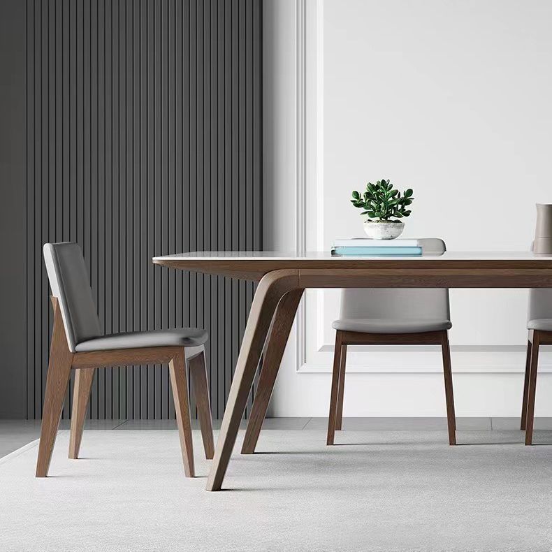 Set da pranzo moderno con sedie grigie 1/4/5/7 PCs set da tavolo bianco dinette