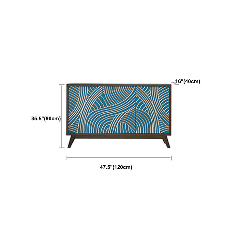 Massivholz -Sideboardtisch mit einstellbaren Regalen moderner Speiseserver