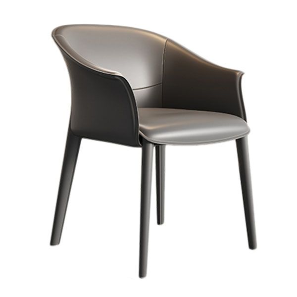 Silla de brazo de cena de cuero silla de brazo tapizado para el comedor