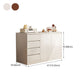 Commode multi-tiroirs coffre de rangement en bois blanc et marron pour le chevet