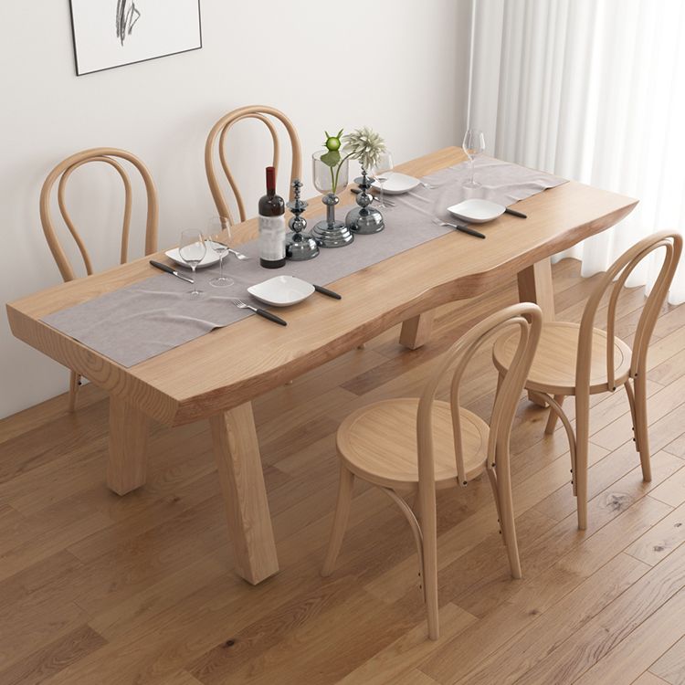 Modern 1/2/4/5/6 Pieces Rectangle Dining Set Solid Wood Dining Table with Chairs Clearhalo 'Dining Room Sets' 'Dining Tables & Seating' 'dining_room_set' 'furn' 'furn_dining_room_set' 'Furniture' 'furniture_dining_room_set' 'Kitchen & Dining Furniture' 'kitchen&dining_furn' 'kitchen' 1200x1200_f70d941a-1139-4b09-8916-085bbfff5f71