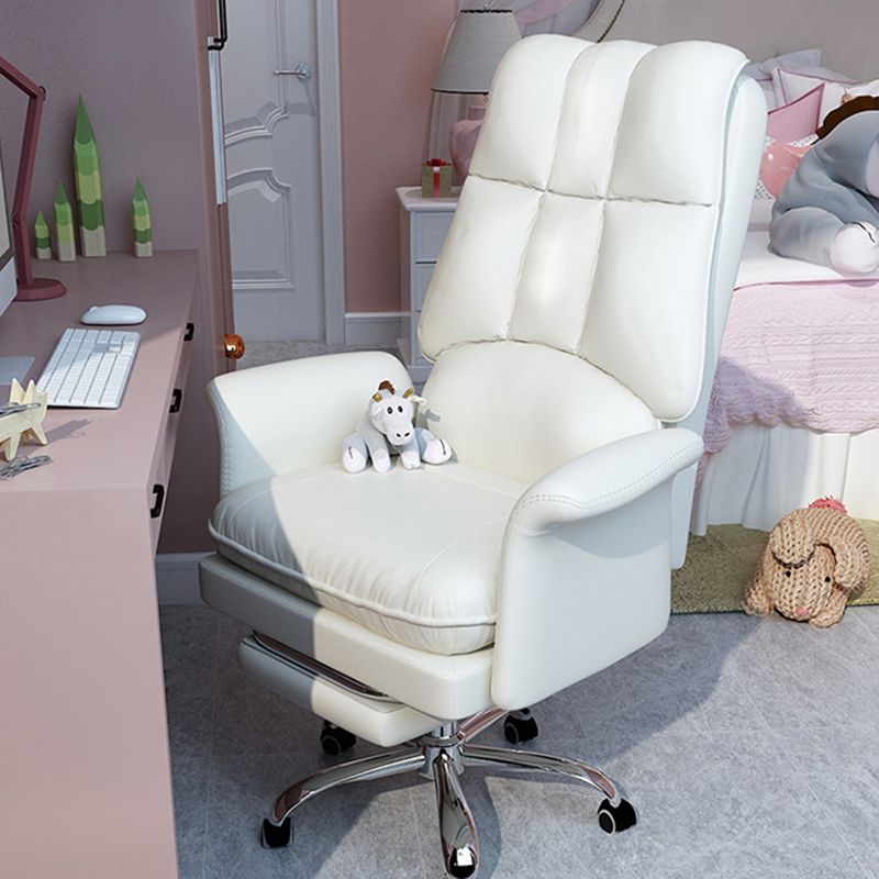 Chrome Steel Frame Modern Task Chair with Padded Arms High Back Computer Desk Chair Clearhalo 'furn' 'furn_office_chair' 'Furniture' 'furniture_office_chair' 'Office Chairs' 'Office Furniture' 'office_chair' 1200x1200_f70e99f3-b6a2-4102-a686-69dd81b4d732