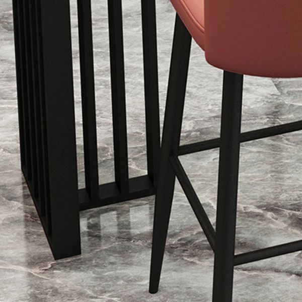 Modern Rectangle Bar Dining Table Indoor Bar Height Table with Iron Base 42-Inch Top Clearhalo 'Bar Furniture' 'Bar Tables' 'bar_tables' 'furn' 'furn_bar_tables' 'Furniture' 'furniture_bar_tables' 'Kitchen & Dining Furniture' 'kitchen&dining_furn' 'kitchen' 1200x1200_f7110b26-9f5b-44d6-8fc1-fa8973beec98
