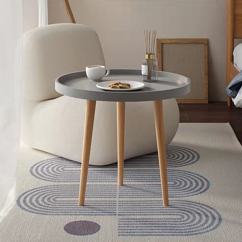 19.6"H Modern 3 Legs Wood Base Plastic Round Tray Top Coffee Table Clearhalo 'Coffee & Accent Tables' 'Coffee Tables' 'coffee_tables' 'furn' 'furn_coffee_tables' 'Furniture' 'furniture_coffee_tables' 'Living Room Furniture' 1200x1200_f71243e5-5c65-4a2f-bb74-2b5fd9d8964d