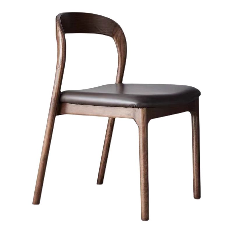 Farmhouse Style Wood Dining Side Chair Solid Back Armless Chair for Home Use Clearhalo ' kitchen&dining_furn' 'Dining Chairs' 'Dining Tables & Seating' 'dining_chair' 'furn' 'furn_dining_chair' 'Furniture' 'furniture_dining_chair' 'Kitchen & Dining Furniture' 'kitchen' 1200x1200_f713b4e4-58b3-47de-8d52-a6002d9382cd