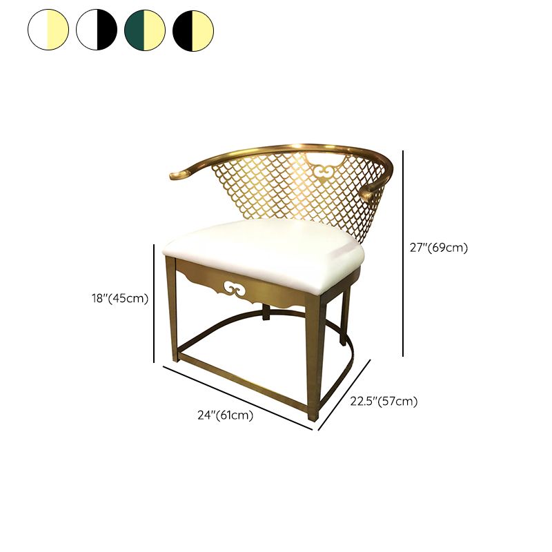 Modern Simple Arm Chair Upholstered Wingback Guest Chair for Dining Room