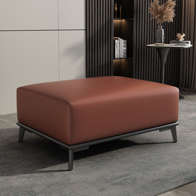 Home Contemporary Rectangular Ottoman Leather Foot Stool with Legs Clearhalo 'furn' 'furn_ottomans_poufs' 'Furniture' 'Living Room Furniture' 'Ottomans & Poufs' 'ottomans_poufs' 1200x1200_f715f2e1-9e6e-4f0a-8541-e162cd54edbe