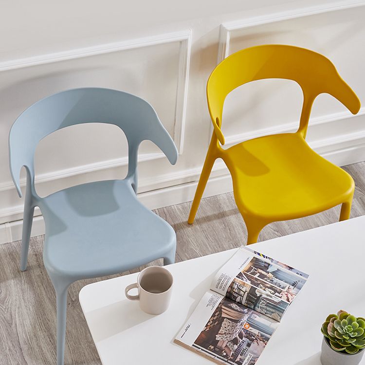 Modern Contemporary Plastic Side Chairs Multicolor Open Back Dining Chairs Clearhalo ' kitchen&dining_furn' 'Dining Chairs' 'Dining Tables & Seating' 'dining_chair' 'furn' 'furn_dining_chair' 'Furniture' 'furniture_dining_chair' 'Kitchen & Dining Furniture' 'kitchen' 1200x1200_f716eacb-d58e-4b8d-beaa-e78d251fb842