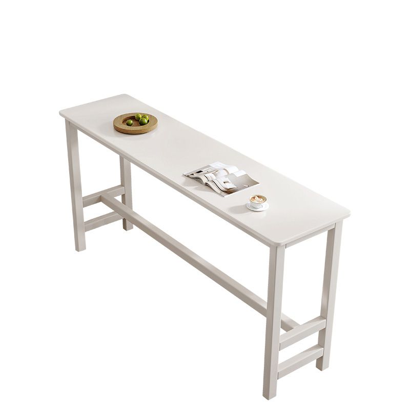 Contemporary Indoor Bar Dining Table Rectangle Trestle Wood Bar Table
