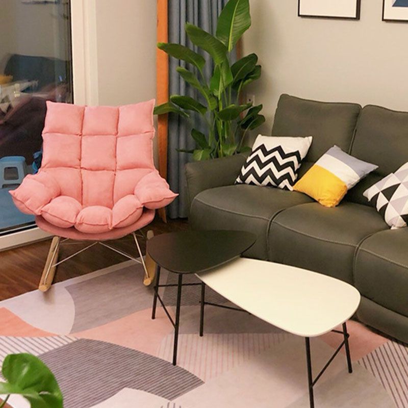 Chaise à bascule intérieure de style glam mère canapé d'alimentation chaise à bascule avec ottoman