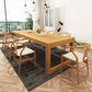 Pine Solid Wood Dining Double Table Pedestal Base Rectangle Table for Home Clearhalo ' dining_table' 'Dining Tables & Seating' 'Dining Tables' 'furn' 'furn_dining_table' 'Furniture' 'furniture_dining_table' 'Kitchen & Dining Furniture' 'kitchen&dining_furn' 'kitchen' 'kitchen_dining_table' 1200x1200_f71c0467-d39c-4a2e-9c6b-0e3b3ceb7f66