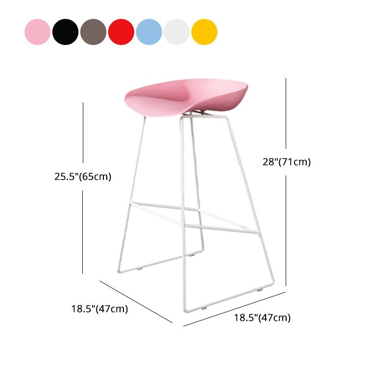 Contemporary Counter Bar Stool Bucket Bar Stool with Footrest Iron Base Clearhalo 'Bar Furniture' 'Bar Stools' 'bar_stools' 'furn' 'furn_bar_stools' 'furniture_bar_stools' 'Kitchen & Dining Furniture' 'kitchen&dining_furn' 'kitchen' 'kitchen_furn' Furniture' 1200x1200_f71c536b-a60b-4064-be2f-7c479d029caf