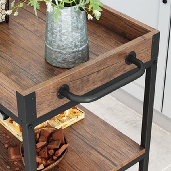 Carrello da cucina rotolante industriale metallo rettangolare cucina carrello con stoccaggio del vino