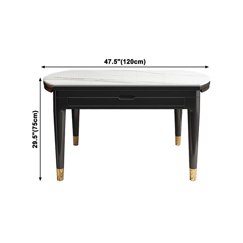 Sintered Stone Extendable Round Table for Restaurant Modern Dining Table with 4 Legs Clearhalo ' dining_table' 'Dining Tables & Seating' 'Dining Tables' 'furn' 'furn_dining_table' 'Furniture' 'furniture_dining_table' 'Kitchen & Dining Furniture' 'kitchen&dining_furn' 'kitchen' 'kitchen_dining_table' 1200x1200_f71e6050-6776-4c08-87b9-fcacc7161e93