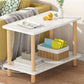 Modern Wooden 4 Legs End Table Rectangular Table with Storage
