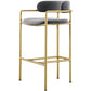 Glam Low Back Bar and Counter Stool Square Stool with 4 Gold Legs Clearhalo 'Bar Furniture' 'Bar Stools' 'bar_stools' 'furn' 'furn_bar_stools' 'furniture_bar_stools' 'Kitchen & Dining Furniture' 'kitchen&dining_furn' 'kitchen' 'kitchen_furn' Furniture' 1200x1200_f72415d2-b65d-486e-a312-e721c72d153e