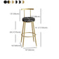 Glam Metal Leather Barstool Indoor Bar Stool with Iron Legs and Low Back Clearhalo 'Bar Furniture' 'Bar Stools' 'bar_stools' 'furn' 'furn_bar_stools' 'furniture_bar_stools' 'Kitchen & Dining Furniture' 'kitchen&dining_furn' 'kitchen' 'kitchen_furn' Furniture' 1200x1200_f7243c75-519c-4deb-b9e4-6328f680036e