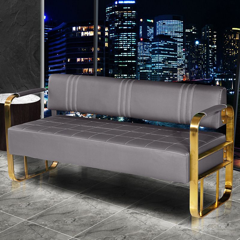 Faux Leather Square Arm Sofa with Tight Back 21.65" W 28.74" H Clearhalo 'furn' 'furn_sofas' 'Furniture' 'Living Room Furniture' 'Sofa' 'sofas' 1200x1200_f726143d-3b5c-4b51-a260-5de729477cc0