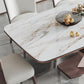 Minimalist Rectangle Sintered Stone Dining Table of 5/7 with Pedestal Base Dining Set for Restaurant Clearhalo 'Dining Room Sets' 'Dining Tables & Seating' 'dining_room_set' 'furn' 'furn_dining_room_set' 'Furniture' 'furniture_dining_room_set' 'Kitchen & Dining Furniture' 'kitchen&dining_furn' 'kitchen' 1200x1200_f7263460-6678-4221-b757-306dc802d724