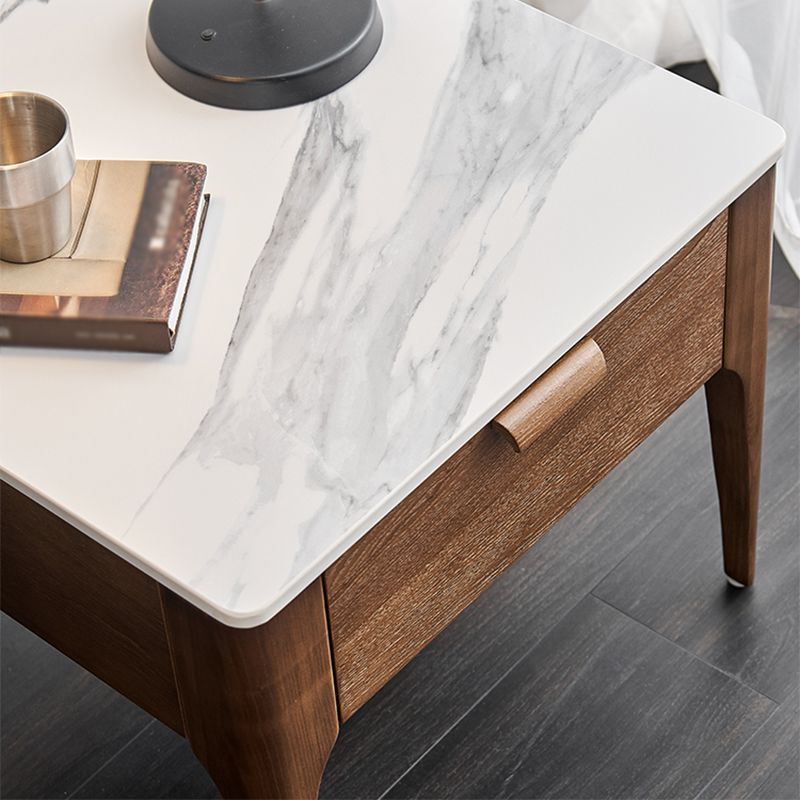 Square Solid Wood 4 Legs End Table Modern Brown/Black Side Table with Storage Clearhalo 'Coffee & Accent Tables' 'End & Side Tables' 'end_side_table' 'end_side_tables' 'furn' 'furn_end_side_tables' 'Furniture' 'furniture_end_side_table' 'Living Room Furniture' 1200x1200_f726e15e-8fa7-498f-b222-101058d64df0