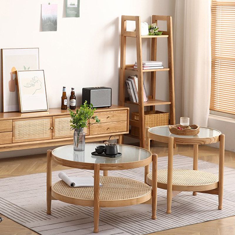 Glass-Topped Coffee Cocktail Table with Shelf Contemporary 4 Legs Coffee Table Clearhalo 'Coffee & Accent Tables' 'Coffee Tables' 'coffee_tables' 'furn' 'furn_coffee_tables' 'Furniture' 'Living Room Furniture' 1200x1200_f72778d2-b259-49d0-afce-7ef9329a5eb1