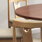 Table à manger ronde en bois moderne, base en bois d'hévéa pour salle à manger