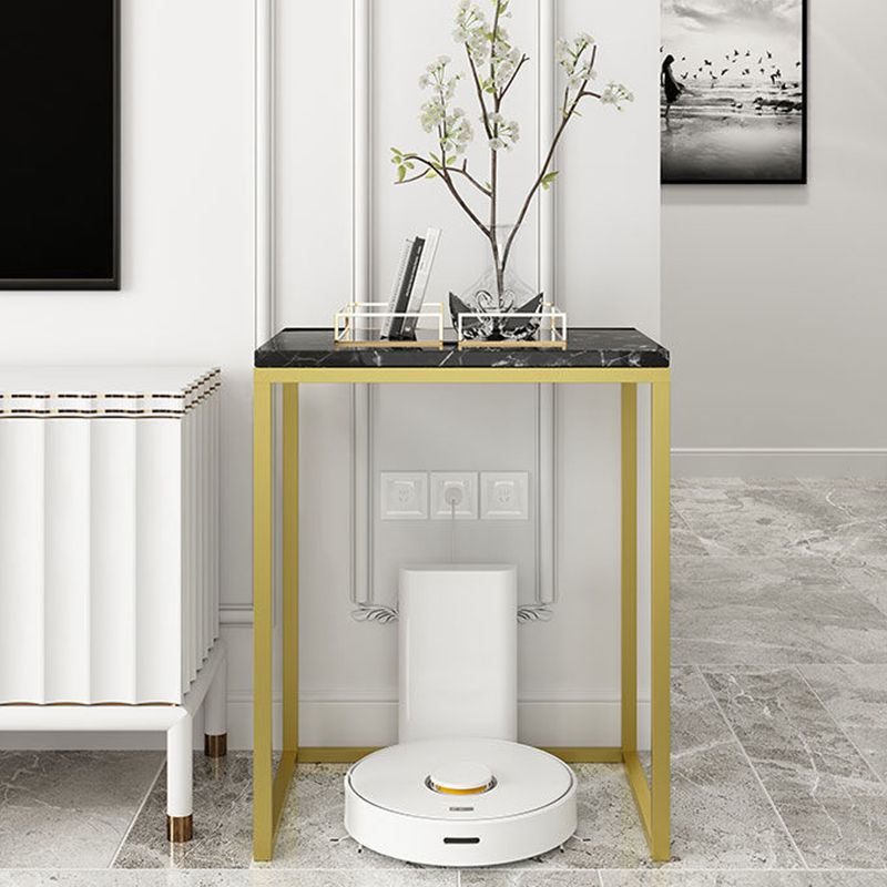 Frame Base Design Cocktail Table Slate Desktop Rectangular Coffee Table with Metal Base Clearhalo 'Coffee & Accent Tables' 'End & Side Tables' 'end_side_tables' 'furn' 'furn_end_side_tables' 'Furniture' 'Living Room Furniture' 1200x1200_f72857fb-d009-45b7-b376-e09e1731d67b