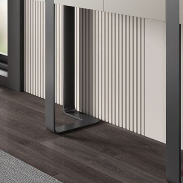 Half Moon Modern Console Table Antique Finish Console Sofa Table in Stone Clearhalo 'Console Tables' 'console_tables' 'Entry & Mudroom Furniture' 'furn' 'furn_console_tables' 'Furniture' 1200x1200_f7294092-6197-43a1-a715-4ba0c18517a1