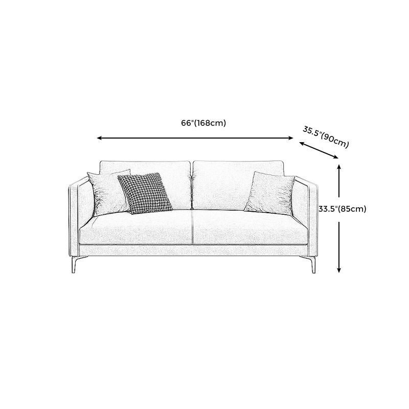 Contemporary Light Gray Cushion Back Settee Living Room Square Arm Sofa Clearhalo 'furn' 'furn_sofas' 'Furniture' 'furniture_sofas' 'Living Room Furniture' 'Sofa' 'sofas' 1200x1200_f7295b3c-1b01-4013-8e06-36d64c990374