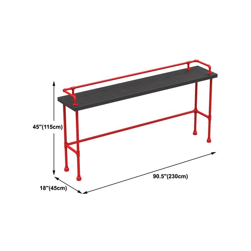 Black and Red Counter Set Industrial 1/4 Pieces Rectangle Wood Counter Set Clearhalo 'Bar Furniture' 'furn' 'furn_home_bar_bar_sets' 'Furniture' 'Home Bars & Bar Sets' 'home_bar_bar_sets' 'Kitchen & Dining Furniture' 1200x1200_f72a6de0-0c83-462c-8400-93018fece543