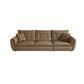 Contemporary 43.3" Wide Solid Color Faux Leather Flared Arm Sofa