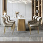 Nordic Glam Gesinterde Steen Eettafel Ovale Tafelset 1/4/5/6/7 Stuks Eetkamerset Voor Thuis
