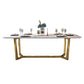 Glam Style Sintered Stone Dining Set with Traditional Height Table and Golds Trestle Base Clearhalo 'Dining Room Sets' 'Dining Tables & Seating' 'dining_room_set' 'furn' 'furn_dining_room_set' 'Furniture' 'furniture_dining_room_set' 'Kitchen & Dining Furniture' 'kitchen&dining_furn' 'kitchen' 1200x1200_f72cc55e-56e8-40d5-874e-28be8bd2d7ab