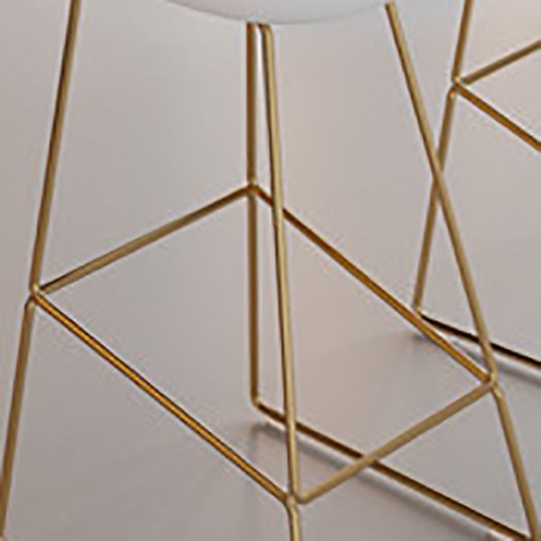 Taburete de bar sin brazos de metal de estilo contemporáneo, taburete de bar de cuero PU para cocina