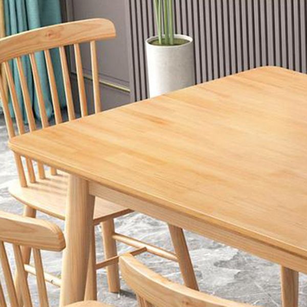 Rectangle Modern Wood Table Standard Height Table Dining Table with 4 Legs Clearhalo 'Dining Tables & Seating' 'Dining Tables' 'dining_table' 'furn' 'furn_dining_table' 'Furniture' 'Kitchen & Dining Furniture' 1200x1200_f72d9b3a-5202-4b7f-9f1c-c53291c545b3
